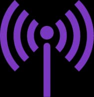 icono de conectividad y largo alcance